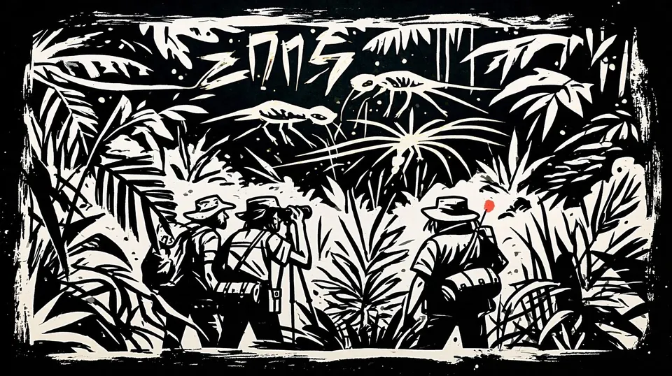 Wildlife Researchers Observing Luminous Rainforest Creatures Through · Variant 3 preview
