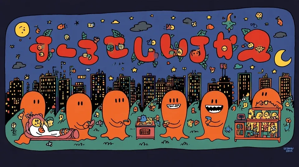 Cheerful Monster Hosting A Late-Night Community Radio · Variant 1 preview