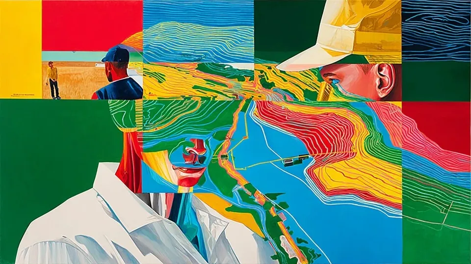 Vibrant Six-Panel Collage Of Stylized Scenes · Variant 3 preview