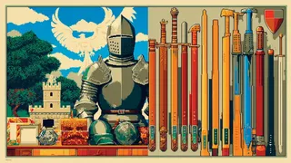 Pixel-Art Armory Of A Winged Knight Study 2 · Variant 2 preview