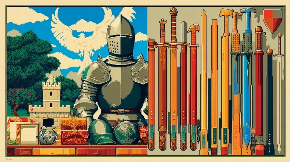 Pixel-Art Armory Of A Winged Knight Study 2 · Variant 2 preview