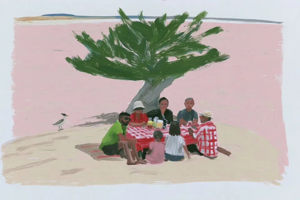 Multigenerational Family Sharing A Picnic On A preview