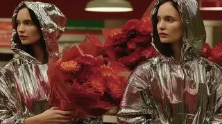 Fashion Editorial Featuring Hand-Knitted Metallic Outerwear In preview