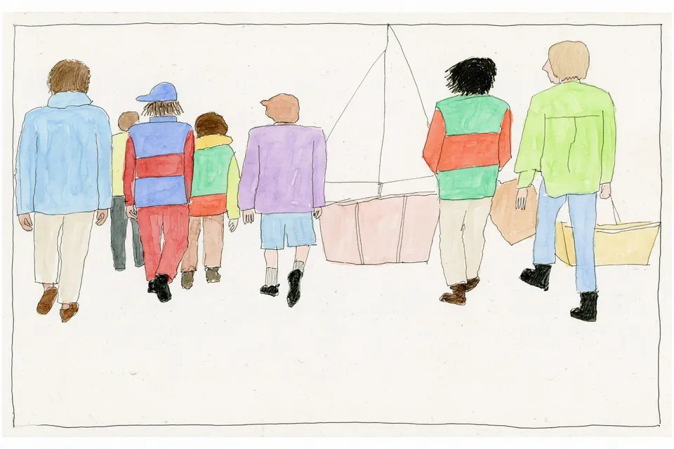 Teen Sailors Walking Home From A Small Study 1 · Variant 1 preview