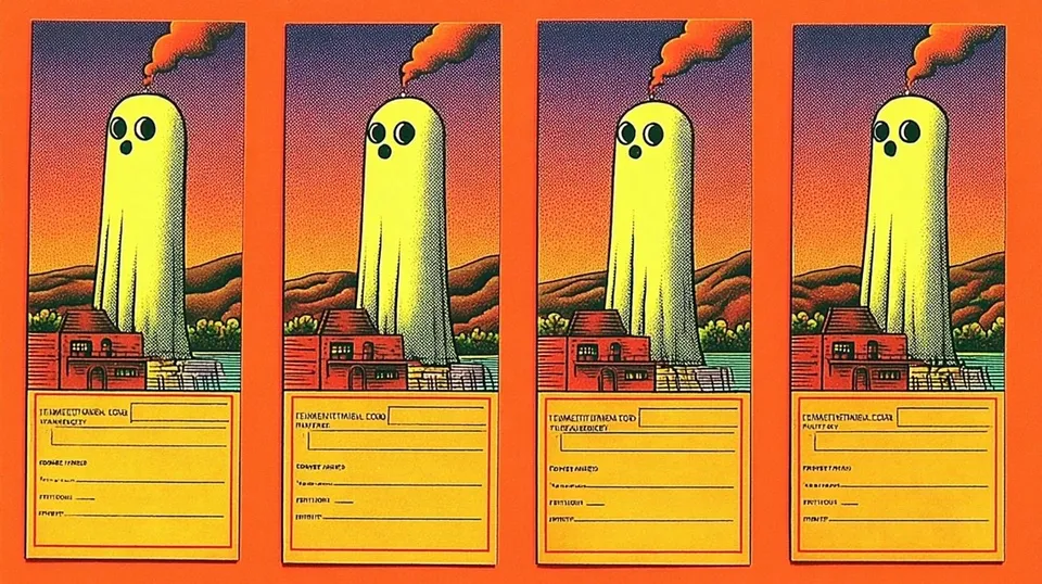Four Surreal Retro Panels With Smoking Ghost · Variant 4 preview