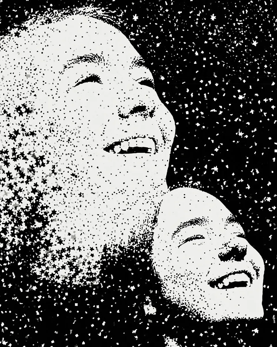 Two Childhood Best Friends Laughing In A preview