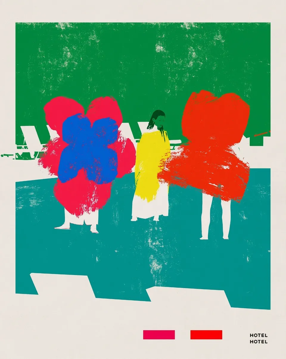 Three Dancers In Oversized Floral Paper Costumes · Variant 3 preview