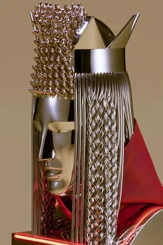 High-Fashion Bust Pairs A Sculptural Coral Crown · Variant 2 preview