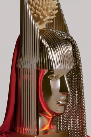 High-Fashion Bust Pairs A Sculptural Coral Crown · Variant 3 preview