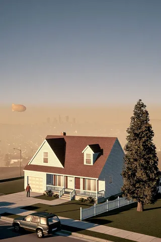 sleepy rubber submarines fold the horizon through a suburban rooftop, before the city wakes preview