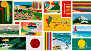 Warm Storybook Wall Of Colorful Postcard-Sized Moments preview