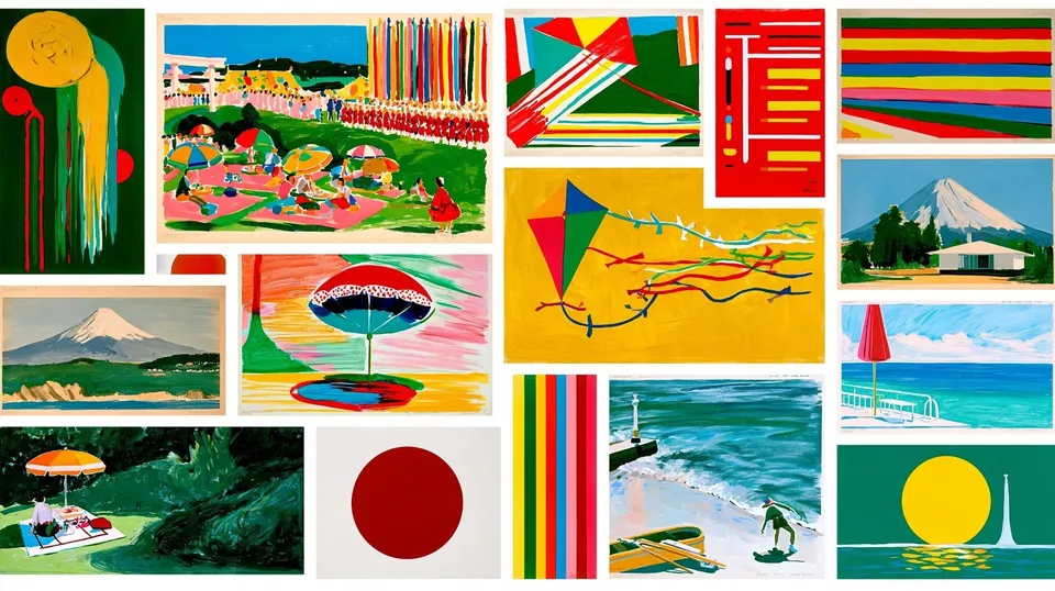 Warm Storybook Wall Of Colorful Postcard-Sized Moments preview