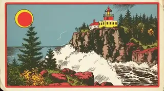 Lighthouse On A Basalt Cliff Study 3 · Variant 1 preview