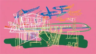 Meticulous Cutaway Diagram Of A Flying Theater · Variant 1 preview