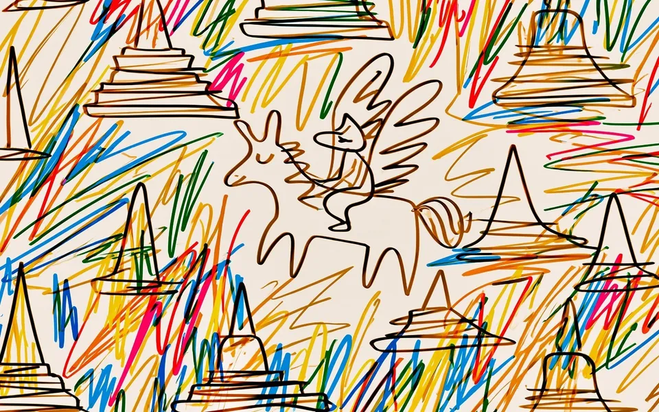 Child'S Rainbow Crayon Drawing Brought To Life preview