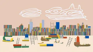 Floating Library Suspended Inside A Vast Cloud · Variant 2 preview