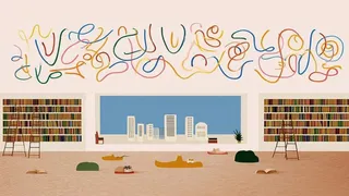Floating Library Suspended Inside A Vast Cloud · Variant 4 preview